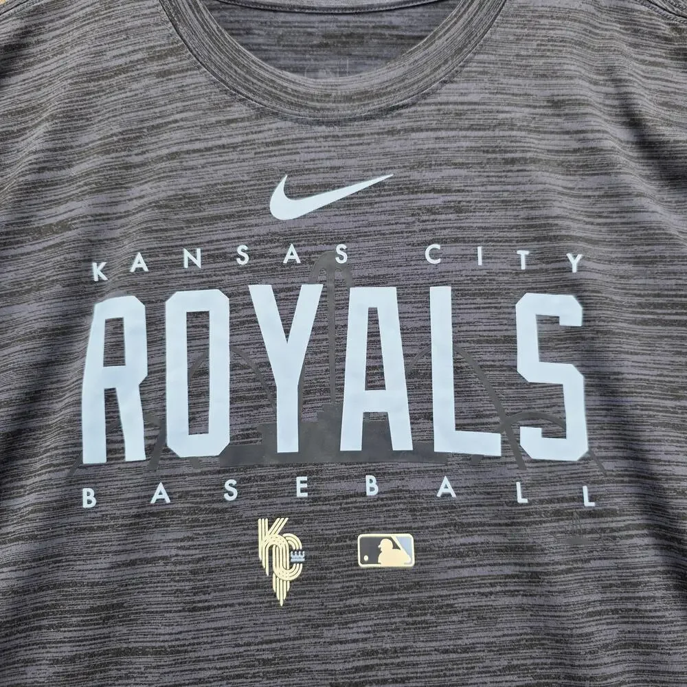 Kansas City Royals Shirt Mens M Blue MLB Baseball Nike The Nike Tee Short Sleeve